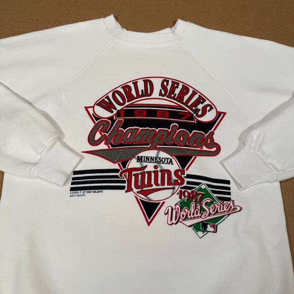 Vintage 1987 Minnesota Twins World Series Champions MLB Sweatshirt Tultex USA M - Picture 2 of 8
